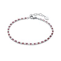 Bracciale Brand Donna Tennis colorato in Acciaio Zircone 14BR049R-M - 14BR049R-M